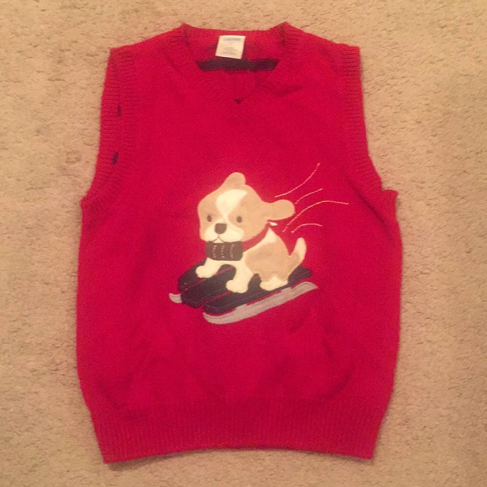 Gymboree Boys Vest-puppy on skis